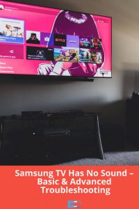 Samsung TV Has No Sound